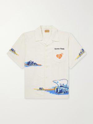 Camp-Collar Printed Poplin Shirt Camp-Collar Printed Poplin Shirt