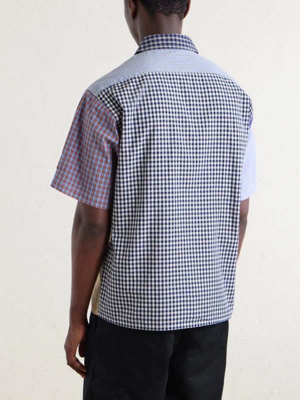 Logo-Appliquéd Checked Cotton Shirt - BK Logo-Appliquéd Checked Cotton Shirt - BK