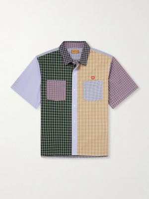 Logo-Appliquéd Checked Cotton Shirt