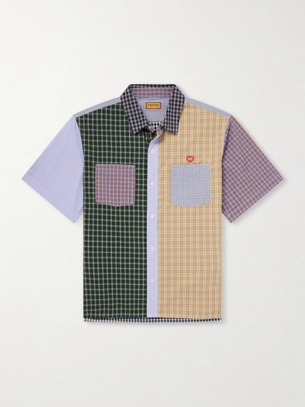 Logo-Appliquéd Checked Cotton Shirt Logo-Appliquéd Checked Cotton Shirt