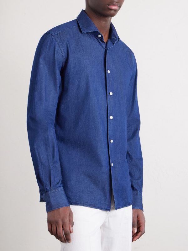 Slim-Fit Cotton-Chambray Shirt - FR Slim-Fit Cotton-Chambray Shirt - FR