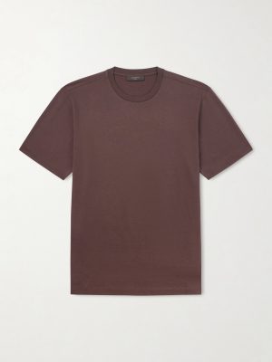 Cotton and silk-blend jersey T-shirt Cotton and silk-blend jersey T-shirt