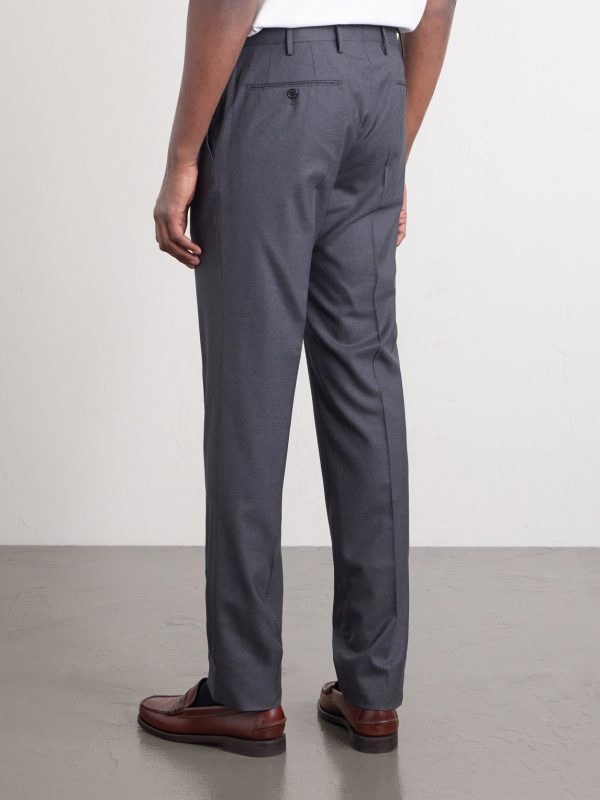 Slim-Leg Wool Trousers - BK Slim-Leg Wool Trousers - BK
