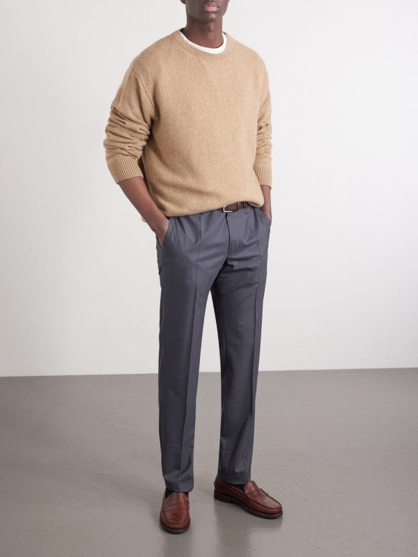 Slim-Leg Wool Trousers - OU Slim-Leg Wool Trousers - OU