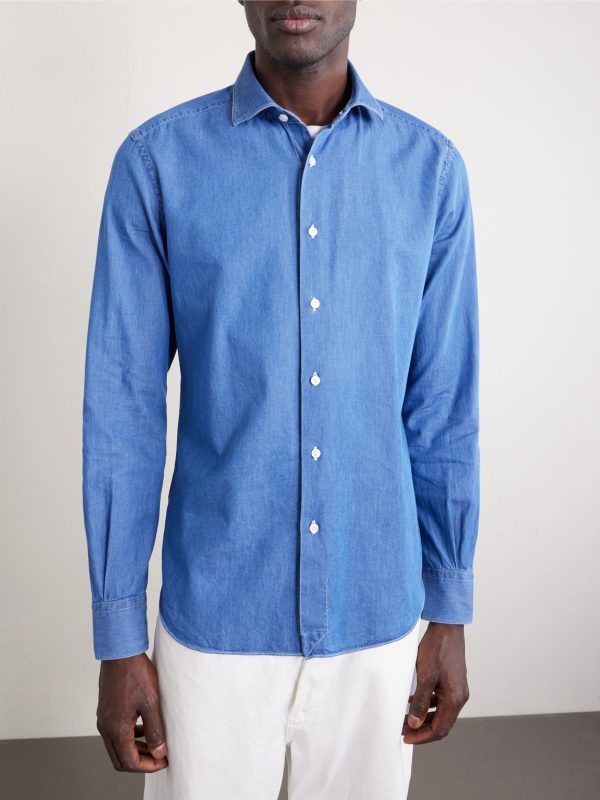 Slim-Fit Cotton-Chambray Shirt - FR Slim-Fit Cotton-Chambray Shirt - FR