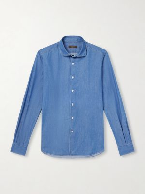 Slim-Fit Cotton-Chambray Shirt