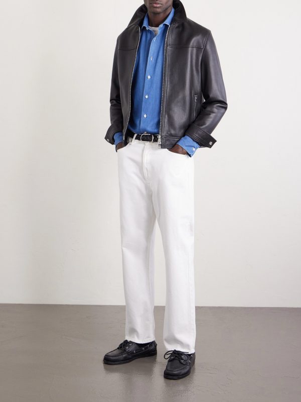 Slim-Fit Cotton-Chambray Shirt - OU Slim-Fit Cotton-Chambray Shirt - OU