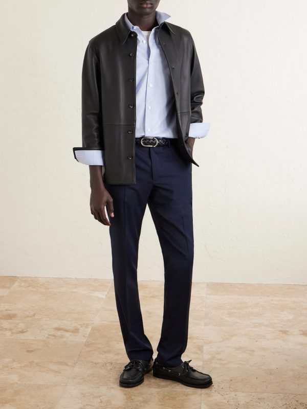 Slim-Leg Wool Trousers - OU Slim-Leg Wool Trousers - OU