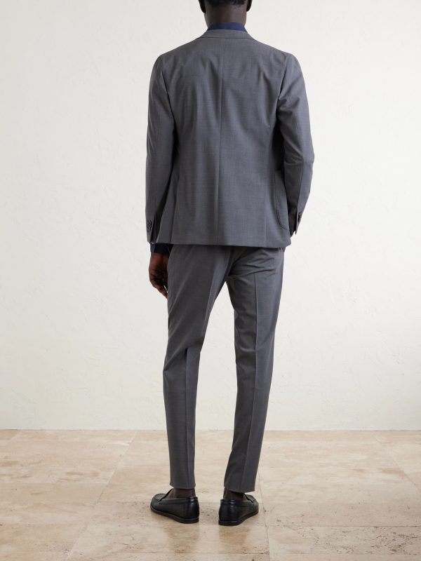 Tapered Virgin Wool-Blend Suit Trousers - BK