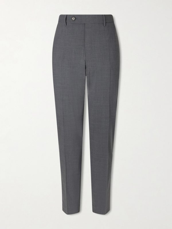 Tapered Virgin Wool-Blend Suit Trousers