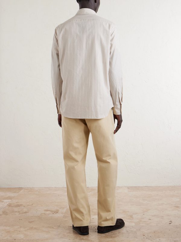 Glanshirt Button-Down Collar Striped Organic Cotton Oxford Shirt - BK Glanshirt Button-Down Collar Striped Organic Cotton Oxford Shirt - BK