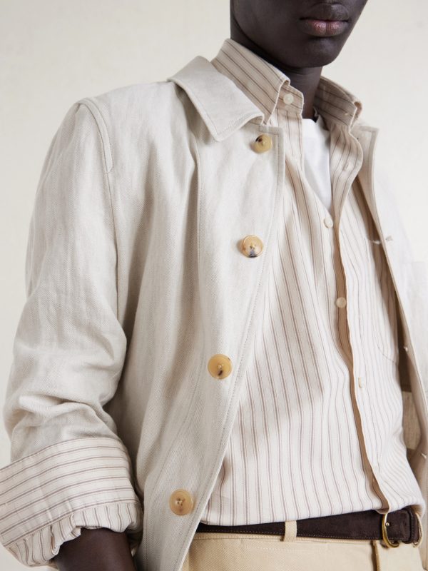 Glanshirt Button-Down Collar Striped Organic Cotton Oxford Shirt - CU Glanshirt Button-Down Collar Striped Organic Cotton Oxford Shirt - CU
