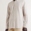 Glanshirt Button-Down Collar Striped Organic Cotton Oxford Shirt - FR Glanshirt Button-Down Collar Striped Organic Cotton Oxford Shirt - FR