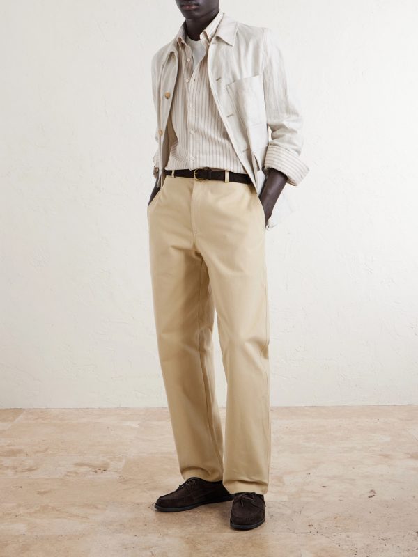 Glanshirt Button-Down Collar Striped Organic Cotton Oxford Shirt - OU Glanshirt Button-Down Collar Striped Organic Cotton Oxford Shirt - OU