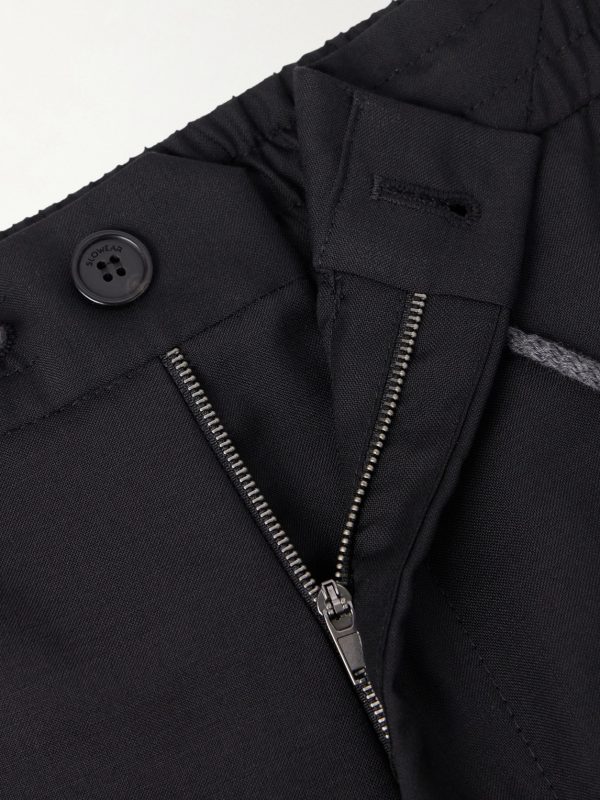 Slim-Leg Virgin Wool Drawstring Trousers - CU