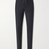 Slim-Leg Virgin Wool Drawstring Trousers