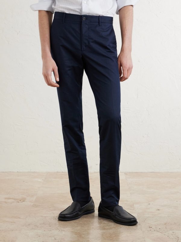 Tapered Woven Suit Trousers - FR
