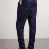 Tapered Pleated Wool and Linen-Blend Trousers - BK Tapered Pleated Wool and Linen-Blend Trousers - BK