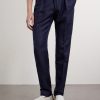 Tapered Pleated Wool and Linen-Blend Trousers - FR Tapered Pleated Wool and Linen-Blend Trousers - FR