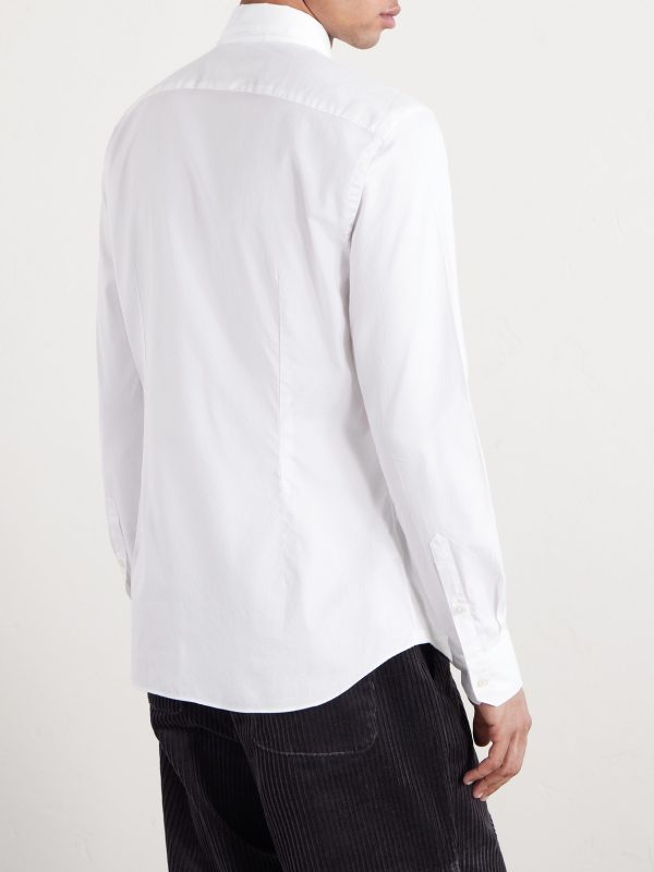 Slim-Fit Cutaway-Collar Cotton Oxford Shirt - BK