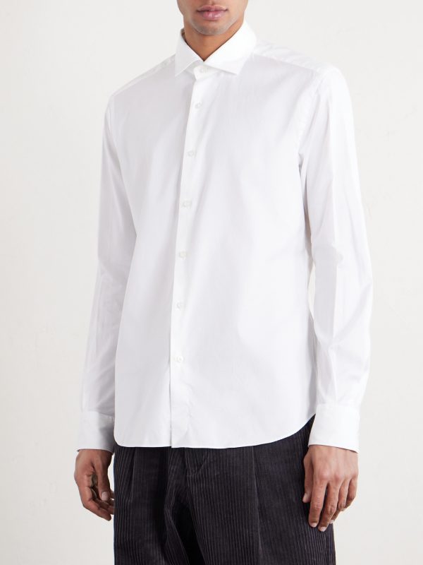 Slim-Fit Cutaway-Collar Cotton Oxford Shirt - FR