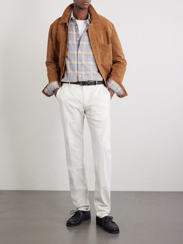 Straight-Leg Cotton-Corduroy Trousers - OU Straight-Leg Cotton-Corduroy Trousers - OU