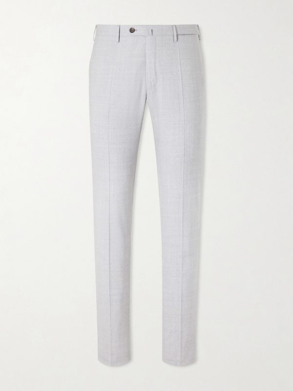 Slim-Leg Wool Trousers