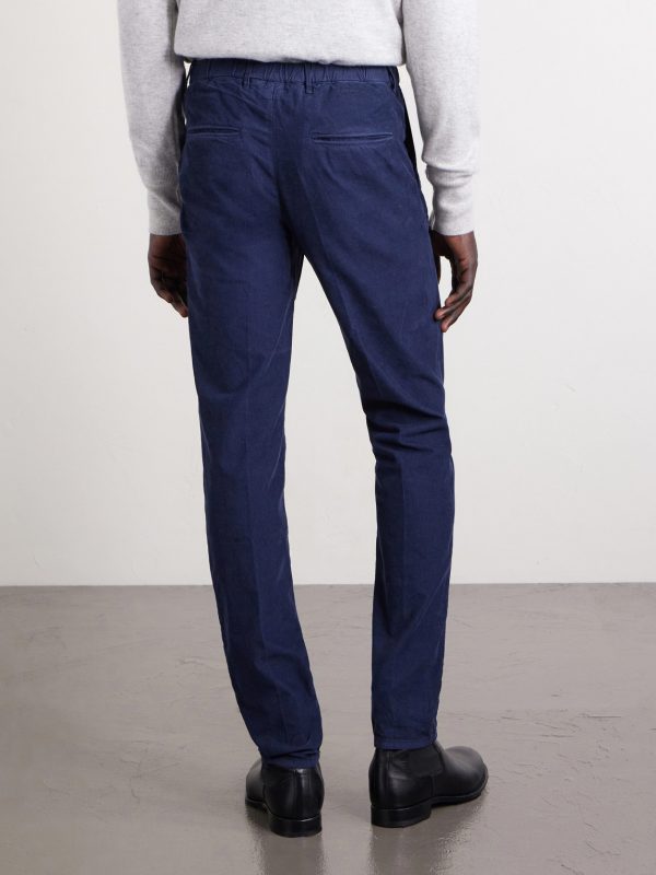 Straight-Leg Cotton-Corduroy Trousers - BK Straight-Leg Cotton-Corduroy Trousers - BK