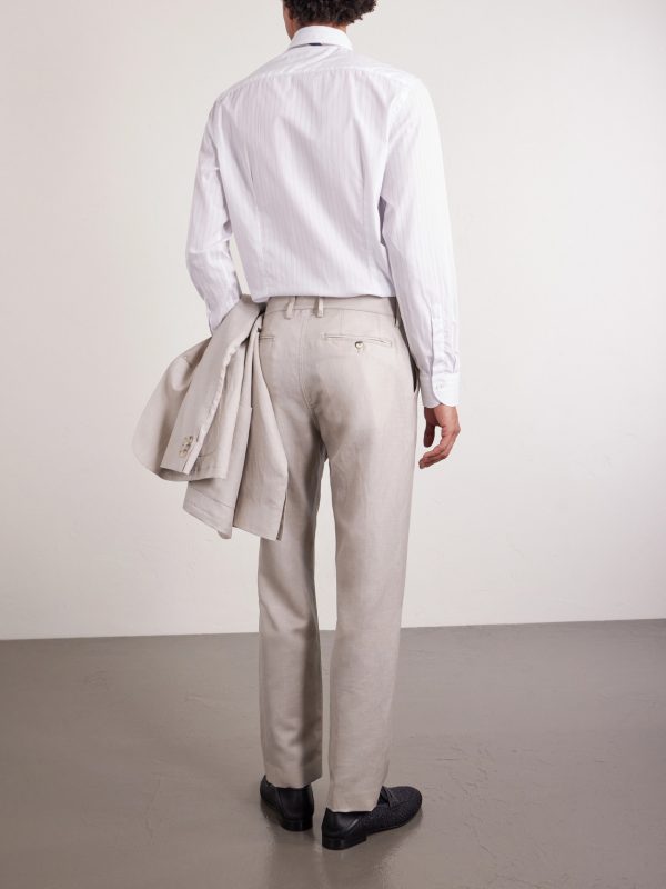 Straight-Leg Wool and Linen-Blend Twill Suit Trousers - BK Straight-Leg Wool and Linen-Blend Twill Suit Trousers - BK