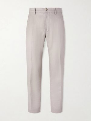 Straight-Leg Wool and Linen-Blend Twill Suit Trousers Straight-Leg Wool and Linen-Blend Twill Suit Trousers