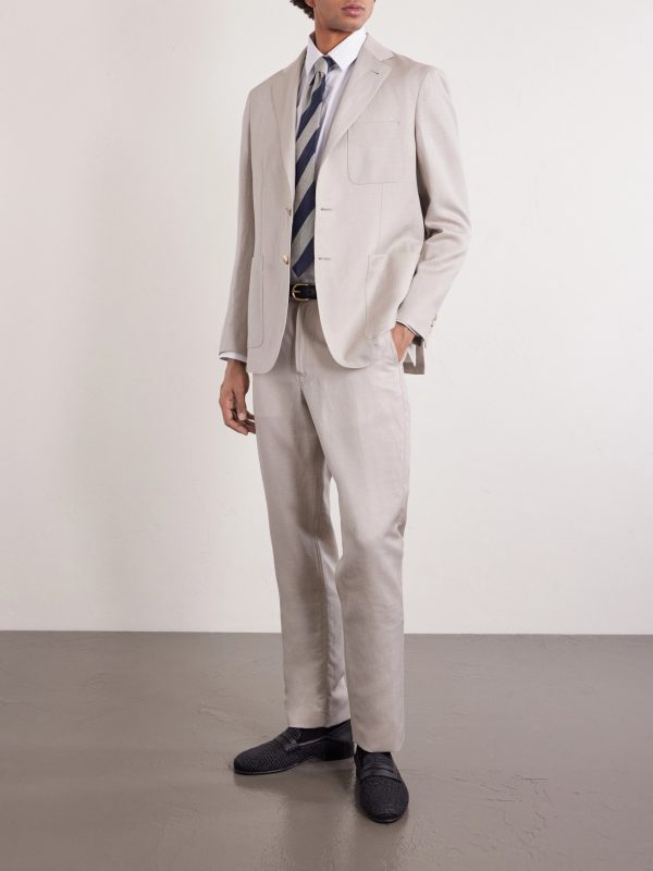 Straight-Leg Wool and Linen-Blend Twill Suit Trousers - OU Straight-Leg Wool and Linen-Blend Twill Suit Trousers - OU