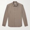 Garment-Dyed Cotton and Silk-Blend Shirt Garment-Dyed Cotton and Silk-Blend Shirt
