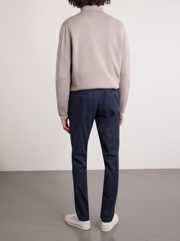 Slim-Fit Tapered Cotton-Blend Twill Chinos - BK Slim-Fit Tapered Cotton-Blend Twill Chinos - BK