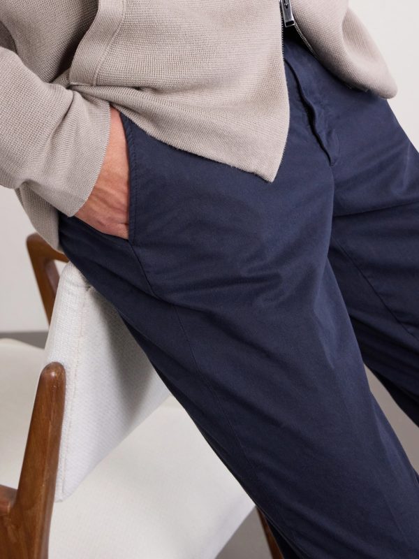 Slim-Fit Tapered Cotton-Blend Twill Chinos - CU Slim-Fit Tapered Cotton-Blend Twill Chinos - CU