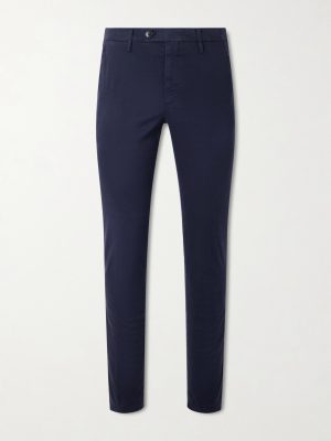 Slim-Fit Tapered Cotton-Blend Twill Chinos