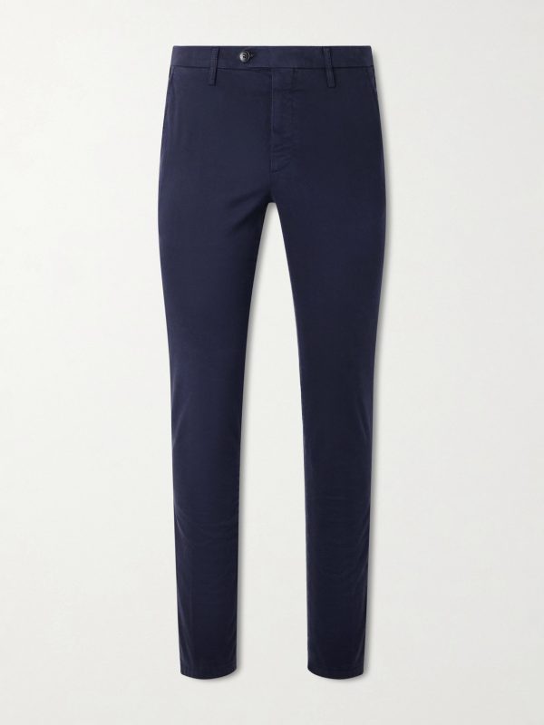 Slim-Fit Tapered Cotton-Blend Twill Chinos Slim-Fit Tapered Cotton-Blend Twill Chinos