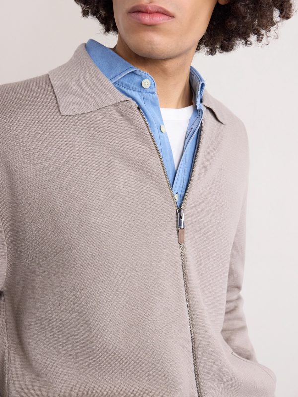 Cotton and Modal-Blend Zip-Up Cardigan - CU