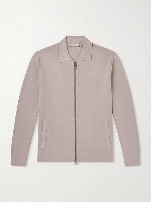 Cotton and Modal-Blend Zip-Up Cardigan