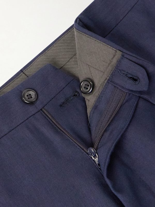 Tapered Linen and Wool-Blend Twill Suit Trousers - CU Tapered Linen and Wool-Blend Twill Suit Trousers - CU