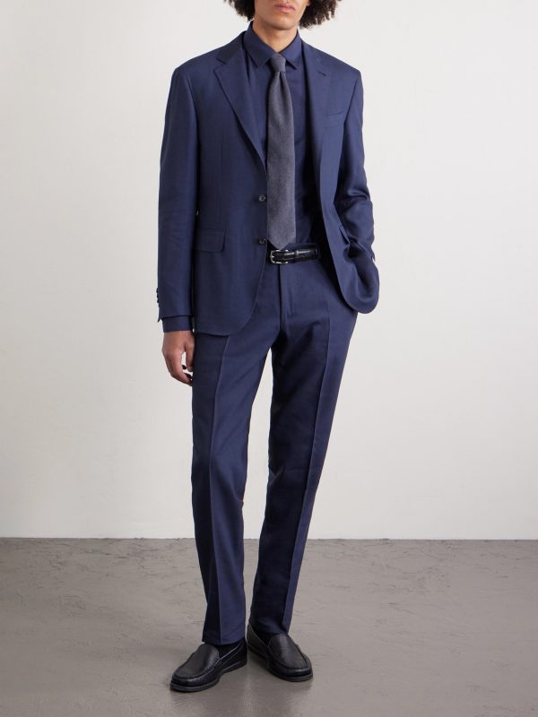 Tapered Linen and Wool-Blend Twill Suit Trousers - OU2 Tapered Linen and Wool-Blend Twill Suit Trousers - OU2