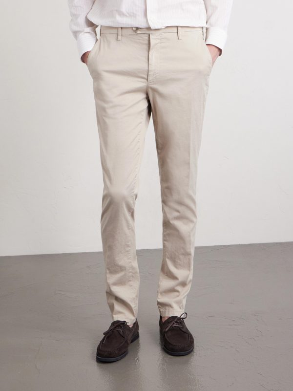 Tapered Cotton-Blend Twill Chinos - FR