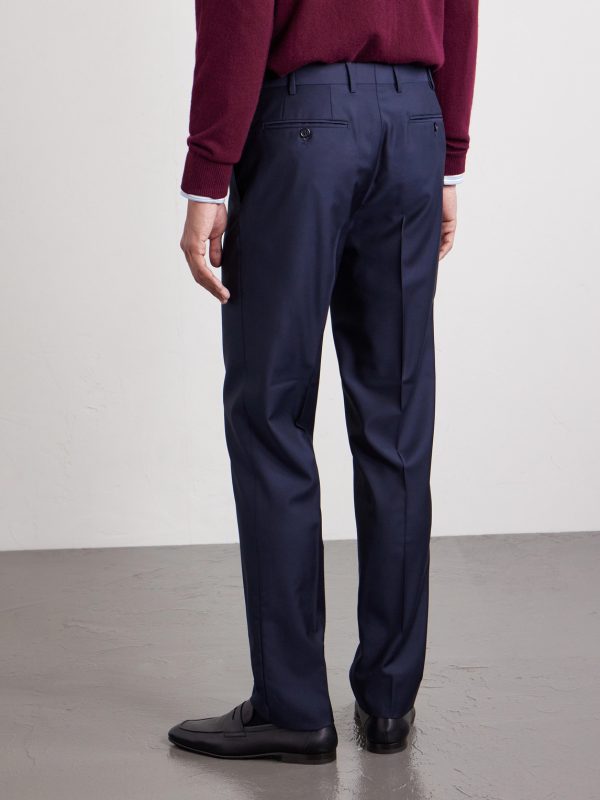 Tapered Super 130s Wool Suit Trousers - BK