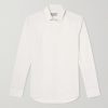 Slim-Fit Striped Cotton and Linen-Blend Shirt