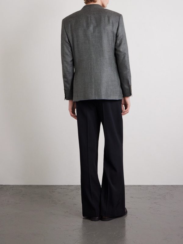 Slim-Fit Wool, Silk and Linen-Blend Twill Blazer - BK Slim-Fit Wool, Silk and Linen-Blend Twill Blazer - BK