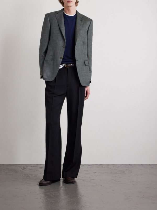 Slim-Fit Wool, Silk and Linen-Blend Twill Blazer - OU Slim-Fit Wool, Silk and Linen-Blend Twill Blazer - OU