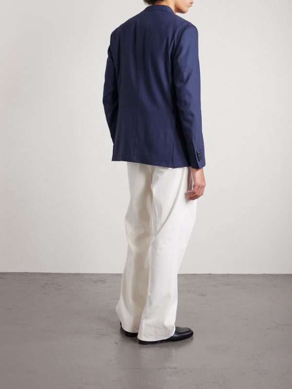 Kei Unstructured Linen and Wool-Blend Suit Jacket - BK