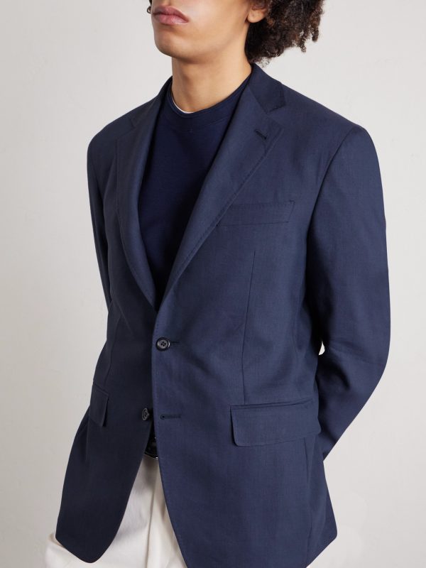 Kei Unstructured Linen and Wool-Blend Suit Jacket - FR