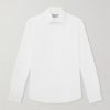 Impeccabile Cutaway-Collar Cotton-Poplin Shirt