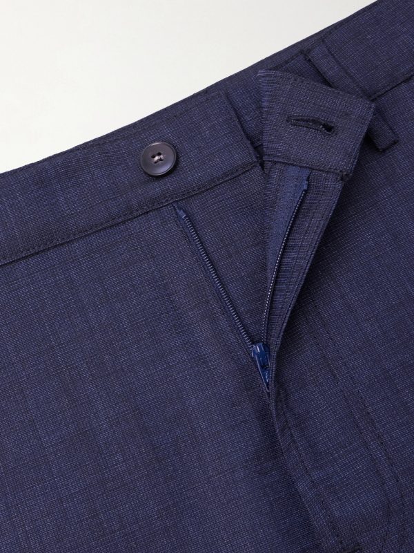 Slim-Fit Tapered Wool-Blend Chinos - E1