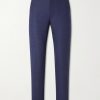 Slim-Fit Tapered Wool-Blend Chinos